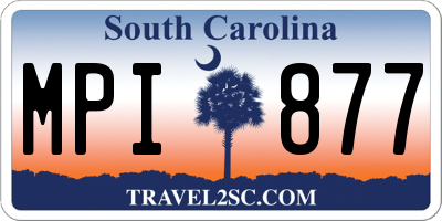 SC license plate MPI877