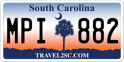 SC license plate MPI882