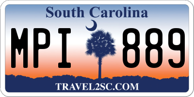 SC license plate MPI889