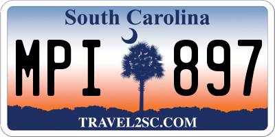 SC license plate MPI897