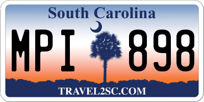 SC license plate MPI898