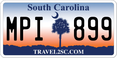 SC license plate MPI899