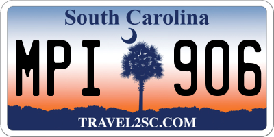 SC license plate MPI906