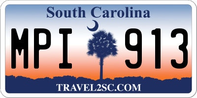 SC license plate MPI913