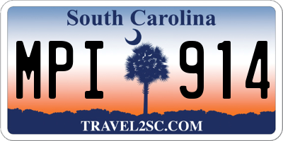 SC license plate MPI914