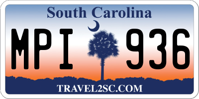 SC license plate MPI936