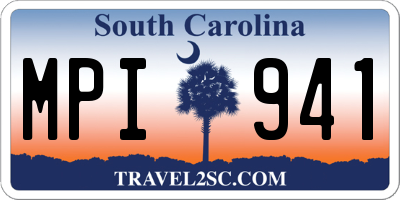 SC license plate MPI941