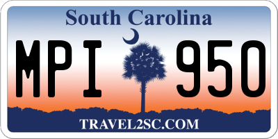 SC license plate MPI950