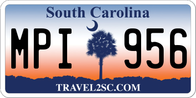 SC license plate MPI956