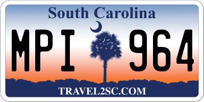 SC license plate MPI964