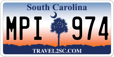 SC license plate MPI974