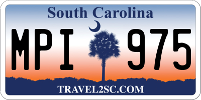 SC license plate MPI975