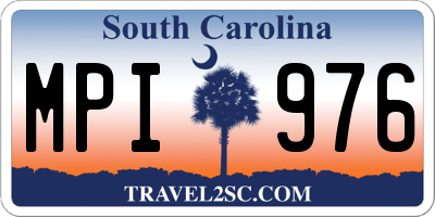 SC license plate MPI976