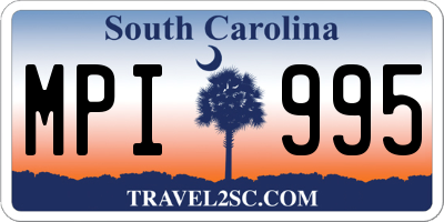 SC license plate MPI995