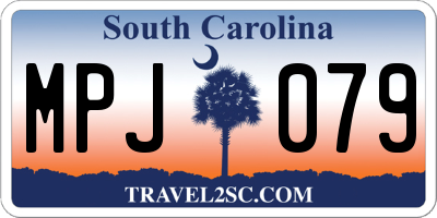 SC license plate MPJ079