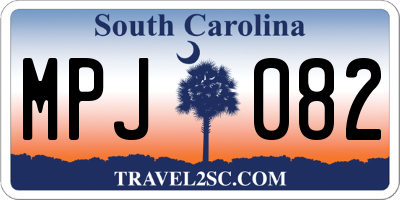 SC license plate MPJ082