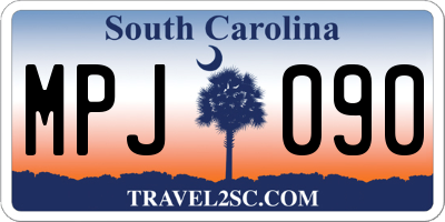 SC license plate MPJ090