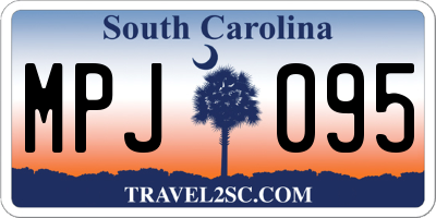 SC license plate MPJ095