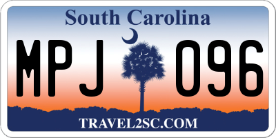 SC license plate MPJ096