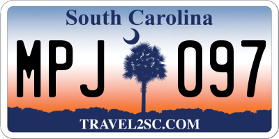 SC license plate MPJ097