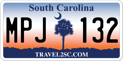 SC license plate MPJ132