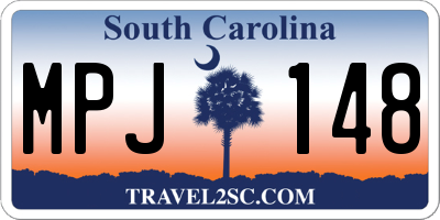 SC license plate MPJ148