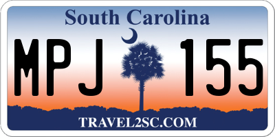 SC license plate MPJ155