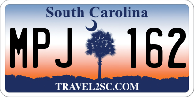 SC license plate MPJ162