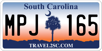 SC license plate MPJ165