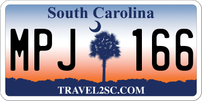 SC license plate MPJ166