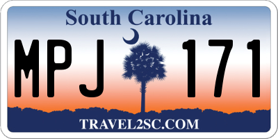 SC license plate MPJ171