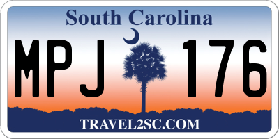 SC license plate MPJ176