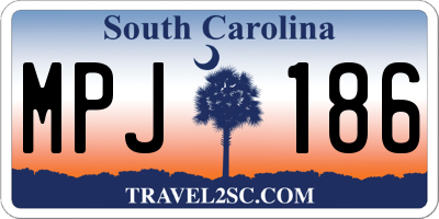 SC license plate MPJ186