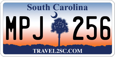 SC license plate MPJ256