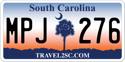 SC license plate MPJ276