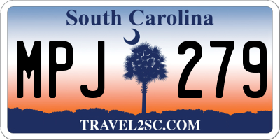 SC license plate MPJ279
