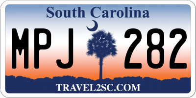 SC license plate MPJ282