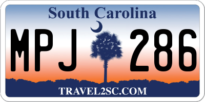 SC license plate MPJ286