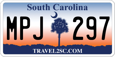SC license plate MPJ297
