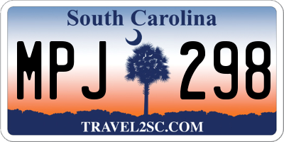 SC license plate MPJ298
