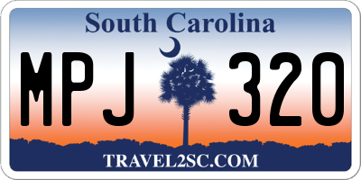 SC license plate MPJ320