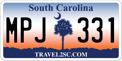 SC license plate MPJ331