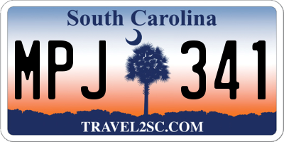 SC license plate MPJ341