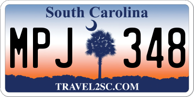 SC license plate MPJ348