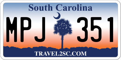 SC license plate MPJ351