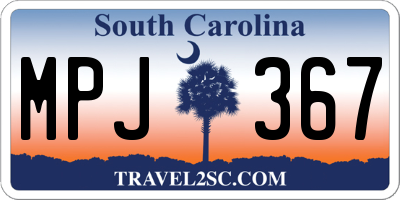 SC license plate MPJ367