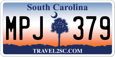 SC license plate MPJ379
