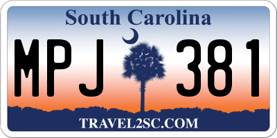 SC license plate MPJ381