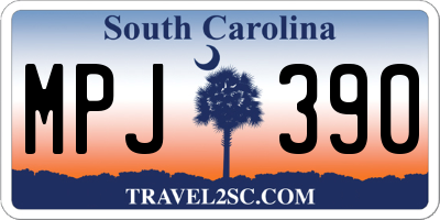 SC license plate MPJ390