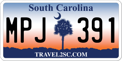 SC license plate MPJ391